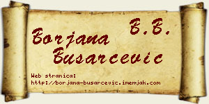 Borjana Busarčević vizit kartica